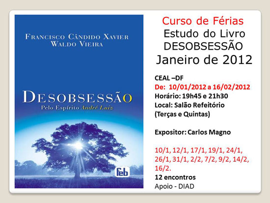 Curso de Férias - Estudo do Livro DESOBSESSÃO.