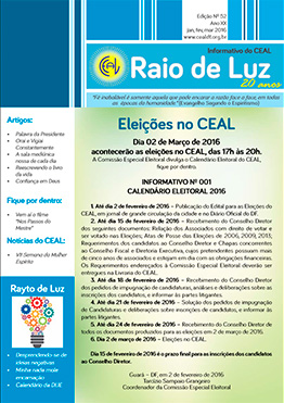Jornal Raio de Luz - Edição 52 - Janeiro, Fevereiro e Março de 2016. 49