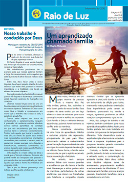 Jornal Raio de Luz - Edição 62 - Janeiro, Fevereiro e Março de 2019.