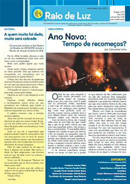 Jornal Raio de Luz - Edição 61 - Outubro, NOvembro e Dezembro de 2018.
